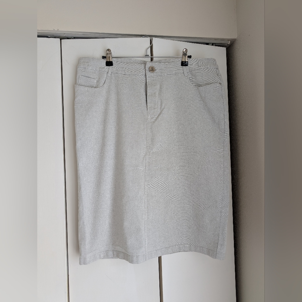 Women's XL Light Gray Women's Denim Jean Pencil Skirt